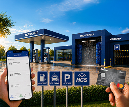 Garanti BBVA Filo'dan ilk kez araç kiralayın,&nbsp;<strong>Bonus Business'la akaryakıt, otopark, oto yıkama, yol, köprü, otoban geçiş ücretleri harcamanıza %25 indirim kazanın!</strong>