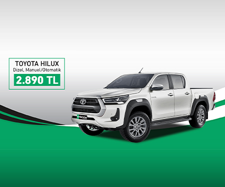 Enterprise'da Toyota Hilux 4X4 / 4X2&nbsp;<strong>Dizel Manuel/Otomatik 2.890 TL'den kiralama!</strong>