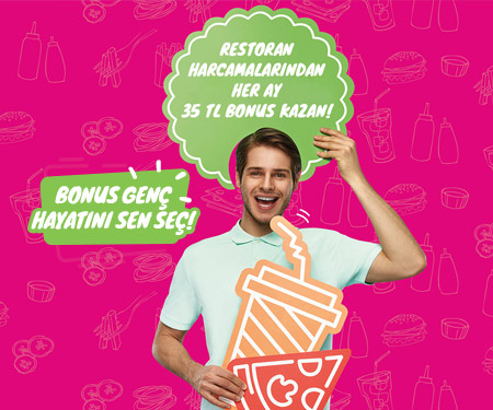 Bonus Genç’le her ay 35 TL bonus!