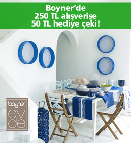 Bonus Kartla Boyner’de 250 TL Alışverişe 50 TL Hediye Çeki