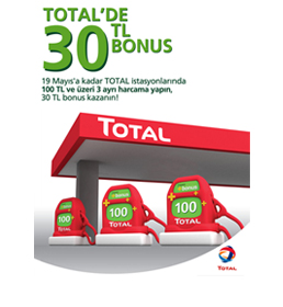 Totalde 30 TL Bonus Sizi Bekliyor