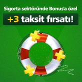 Anadolu , Axa , Aviva ,Allianz ,Ray ,Güneş ,Ak ,HDI Sigorta Şirketlerinde Bonus Karta Özel +3 Taksit Fırsatı