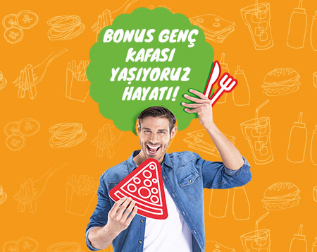 Bonus Genç kafası restoran ve kafe harcamalarına 20 TL bonus!