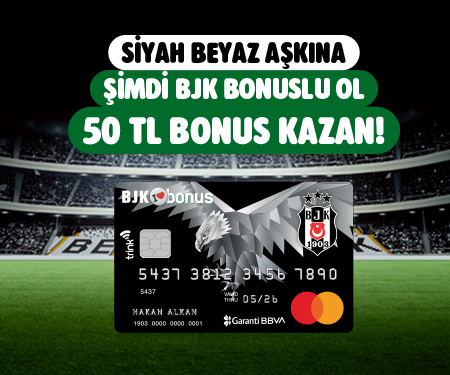 BJK Bonus’a başvur, <br> 50 TL bonus kazan!