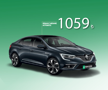 Enterprıse'da Renault Megane otomatik 1.059 TL'den kiralama fırsatı!