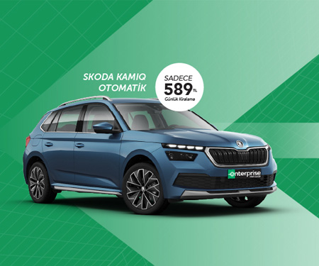 Enterprıse'da Skoda Kamıq otomatik günlük 589 TL'den kiralama fırsatı!