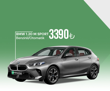 Enterprise'da BMW 1.20 M SPORT Benzinli/Otomatik: 3.390 TL'den kiralama!