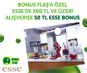 Esse’de 300 TL üzerine 50 TL Esse Bonus