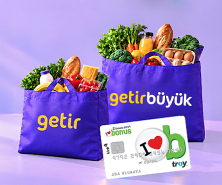 Garanti BBVA TROY ile Getir'de 150 TL, GetirBüyük'te 1.000 TL'ye varan indirim!