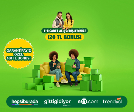 E-Ticaret alışverişlerinize <br> 160 TL bonus !