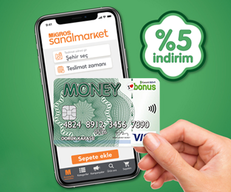 Migros Sanal Market’te %5 indirim
