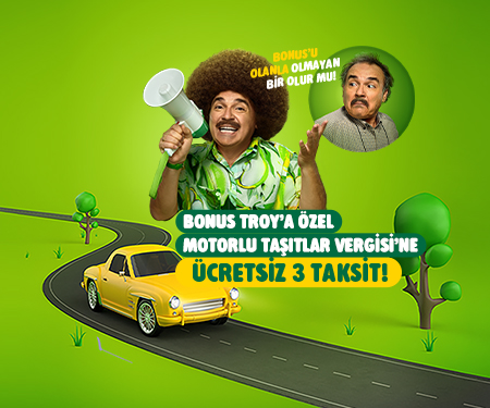 Motorlu Taşıtlar Vergisi'ne <br>GarantiPay'le ücretsiz 3 taksit!
