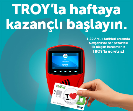Garanti BBVA TROY logolu temassız kartlarla yapılan ilk ulaşım ödemesi ücretsiz!