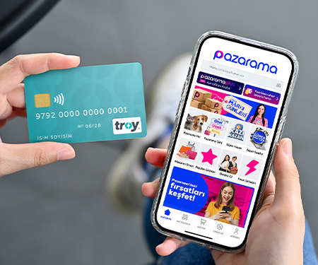 TROY logolu Garanti BBVA kredi kartlarınız ile Pazarama'da 150 TL indirim!