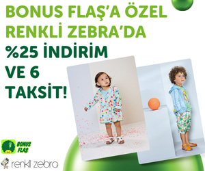 Bonus Flaş’a özel Renkli Zebra’da %25 indirim ve 6 taksit!