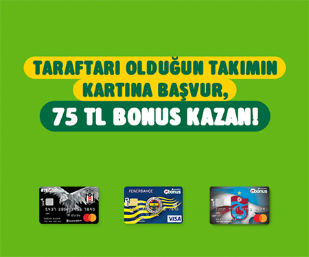 Takımını tuttuğun Taraftar Bonus’a başvur,<br /> 75 TL bonus kazan!