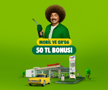 TotalEnergies'de Mobil veya QR ile ödemeye ekstra 50 TL bonus!
