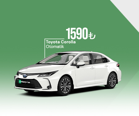 Enterprıse'da Toyota Corolla Otomatik 1.590 TL'den kiralama!