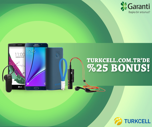 Turkcell.com.tr’de %25 Bonus!