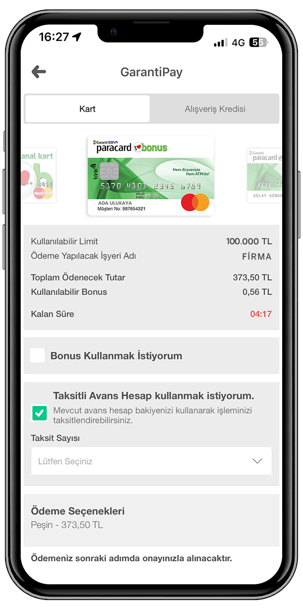 Garanti Pay Akış