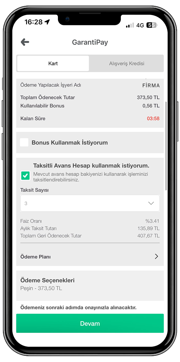 Garanti Pay Akış